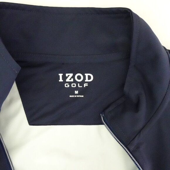 IZOD Golf Vest Men’s Size M Blue Hydrashield Full Zip - Picture 7 of 9